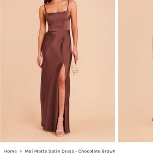 Birdy Grey Brown Maxi Dress Bridesmaids, Prom, size M